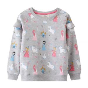 Jumping Meters | Áo Nỉ Dài Tay Cotton Nhảy Dây Cho Bé Gái 2-7T Mùa Thu In Hình Bọ Rùa Thời Trang Quần Áo Trẻ Em Cổ Tròn Hàng Đầu