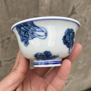 Cốc Trà Gốm Sứ Jingdezhen Blue White Dành Cho Nam Cốc Trà Gốm Thủ Công Cốc Trà Pha Trà Trà Đạo Chất Liệu Gốm Sứ