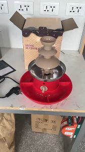 New Mini Chocolate Fountain with 3/4 Layers Creative Design Chocolate Melt With Heating Fondue