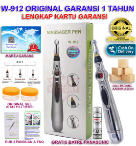 GARANSI 1 TAHUN - W-912 ORIGINAL AKUPUNTUR PEN LASER PENA PIJAT TERAPI REFLEKSI ELEKTRIK MASSAGE PEN AKUPUNTUR LISTRIK MERIDIAN ENERGY PEN