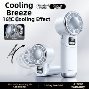 Remax | Portable Mini Neck Cooling Fan with Long Battery Life Ultra-Quiet
