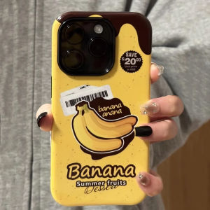 Banana Pattern iPhone Protective Case Woman Style Full Cover Fall Protection Mobile Phone Shell Fun Premium Feeling Small Popularity