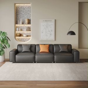 Cozylant Colby Leather Sofa /5 Seater Sofa for Living Room / Black White Green Blue Brown / Full Leather/ Half Leather Sofa Singapore/ Minimalist