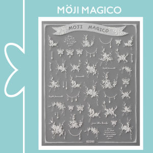 Waterproof Nail Art Stickers Butterfly 3D Relief Floral Gypsum Necklace Decoration Adhesive Beauty Tools from China MOJI