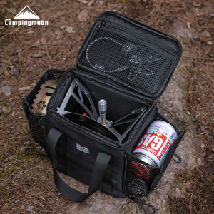 Campingmoon | CAMPINGMOON New Black BKXD-5F-B Small Card Stove Gas Tank Bag Camping Coffee Equipment Storage Bag Multi Purpose Expansion Bag