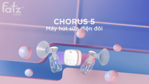 Máy hút sữa điện đôi FATZ BABY Chorus 5 FB1188HB đầy đủ 3 chế độ mát xa hút sữa và kích thích phễu silicon