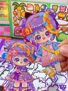 3D Princess Magnetic Dress-up Doll Set - Kids Reusable Sticker Toy Fridge Magnet