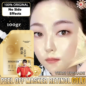 【Cod】100g Masker Pack Wajah Emas Gold Masker Wajah Masker Wajah Mencerahkan Emas Retinol Anti Aging Anti Kerutan Dan Flek Hitam Peel Off Mask