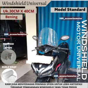 Visor Ukuran 30cm x 40cm Bening Standard Windshield Vario & Scoopy
