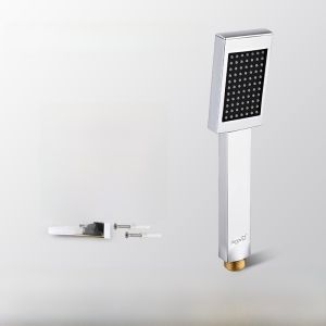 Stainless Steel Rectangular Handheld Shower Head Bathroom Shower Sprinkler Metal Umbrella Bathing Shower Modern Style