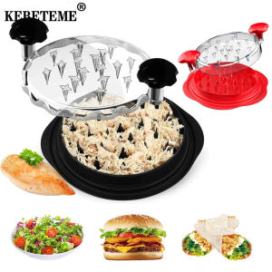KEBETEME Chicken Shredder Tool Chicken Meat Breast Shredding Separation Mincing Grinder Machine with Lid for Shredding Chicken Pulled Pork Beef