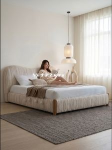 ZUOMU | Giường Gỗ Rắn Mềm Phong Cách Thẩm Mỹ Cho Bé