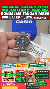 CASIO ORIGINAL - CASIO MTP-V002D-2B3UDF - Men RO - Stainless Steel - Perak - Jam dunia JD18ST # Jam Tangan Pria Jam Pria Jam Tangan Anti Air + CASIO MTP-V002D-2B3 MTP V002D 2B3 MTP-V002D V 002 D MTPV002 MTP-V002 MTPV002D MTP-002 $ WR0 STS SD7 s002