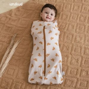 ถุงนอนเด็กทารกแรกเกิด Swaddle แขนกุด Sleep Sack ฤดูร้อนบางผ้าฝ้าย 100% นุ่ม 2 ซิปผ้าอ้อมเปลี่ยนกระเป๋า