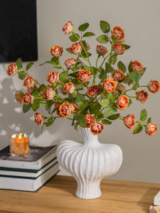 ดอกกุหลาบประดับตกแต่งสไตล์ฝรั่งเศส ดอกไม้เทียม ดอกไม้สด ดอกไม้ในบ้าน ดอกไม้ประดับห้องนั่งเล่น ดอกไม้ประดับโต๊ะทานอาหาร ดอกไม้ประดับในร่ม