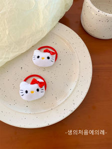 Mũ Lưỡi Trai Kitty Đỏ Cho Trẻ Em Mũ Lưỡi Trai Len Ấm Áp Cho Bé Gái Mùa Đông 2023 Mũ Lưỡi Trai Phong Cách Hàn Quốc Cho Bé Gái