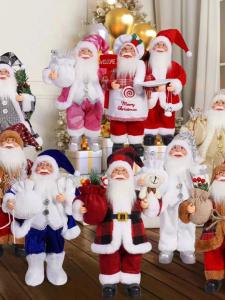Đồ Trang Trí Cửa Hàng 12 Inch Mới Dễ Thương Của Ông Già Noel Đứng Hình Mẫu Đồ Chơi Cửa Sổ Trang Trí Lễ Hội