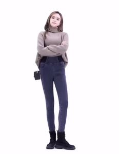 Ready stock 40-90kg Plus Size High Waist Stretch Elastic Waist Jeans Women Spring Autumn New Style Slim-fit All-match Skinny Pants