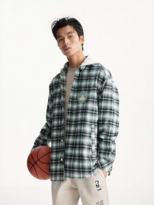 Jack Jones | Removable Hood Checkered Nba Collab Jacket