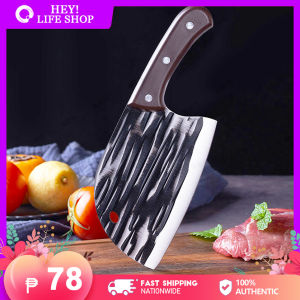 Stainless Steel Kitchen Household Kitchen Knives Handmade Forged Stainless Ultra Fast and Sharp Meat Cutting Knives Chop Bone Knife Meat Cleaver Cooking Cutter Knife Chef Specific Knives