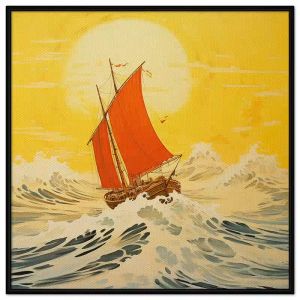 Tranh phong cảnh thuận buồm xuôi gió. Tranh treo tường dán tường Canvas. CGI-222
