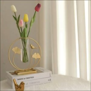 Bình hoa decor vintage lọ hoa decor khung sắt bình hoa trang trí độc đáo phong cách Bắc Âu - Happy Home 4U