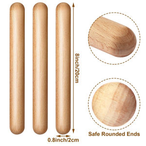 Classic Claves Rhythm Sticks Wooden Drum Sticks Classic Claves Percussion Instrument Kid Children Musical Toy Rhythm Learning