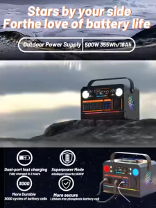Portable Power Station 768Wh 1000W LiFePO4 Battery Solar Generator for Emergency Backup Camping Motors Home