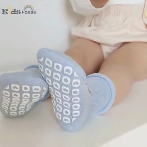 3 Pairs Set Baby Anti-Slip Socks Cotton Quater Screw Socks 0-5yrs old
