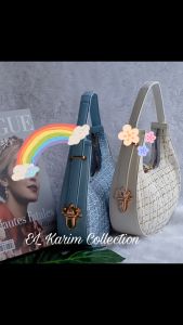 EL Karim Collection-Tas Bahu Wanita Bulan Motif | Tas Alesha | Tas bahu wanita | Cocok untuk ootd | Tas elegant | Tas pesta | Tas Viral Ditik tok