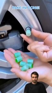 4 Butir - Tutup Pentil Roda Ban Mobil Motor Sepeda Glow In The Dark
