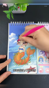 Mermaid Makeover Scratch & Sticker Book Kids DIY Scratch Art Book students gifts Educational Craft Toy for Girls TT55