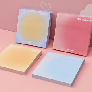 JIFANPAUL | Student Marker Sticky Notes Office Takeout Memo Pad Strong Adhesive Aesthetic Colors