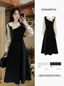 Áo Sơ Mi Váy Nữ Cỡ Lớn Mùa Thu Phong Cách Mới Nhẹ Nhàng Thời Trang Đường Phố Cảm Giác Cao Cấp Giải Trí Trà Hai Mảnh