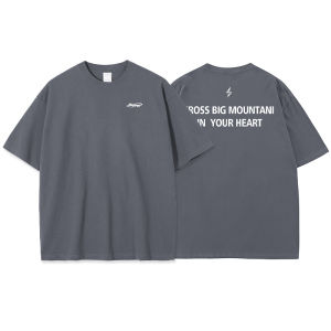 Cleanfit American Style Short Sleeve T-Shirt ผ้าฝ้ายแท้ทรงหลวม ทรงหลวม สีดำ ทรงหลวม แขนสั้น เสื้อยืดลำลอง สำหรับผู้ชาย