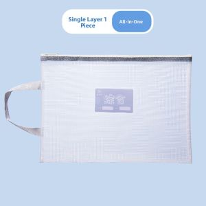 MPRINCE | Waterproof Transparent File Bags for Students Double-layer Subject Organization