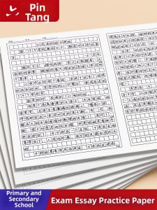 LIUPINTANG | Writing Paper Thick 800 Cells Black Grid 1012 Cells
