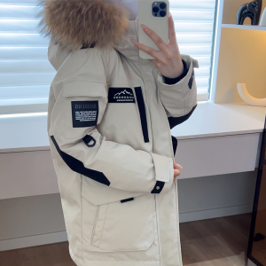Northeast Outdoor Parka down Jacket Mens and Womens Harbin Cold-Proof Heattech Outwear Big Fur Collar Cold-Proof minus 30 Degrees