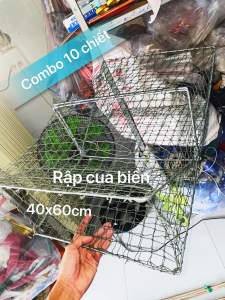 [Combo 10 chiết] Rập cua biển Nặng 700 gam Kích cỡ 40x60x25cm Mắt lưới 4p5