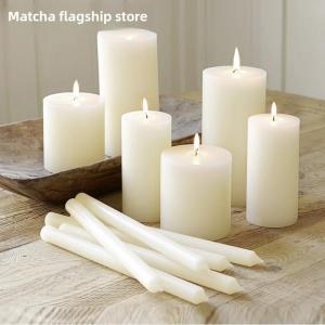 LANWAN | Odorless Smokeless Ivory White Candles for Decoration