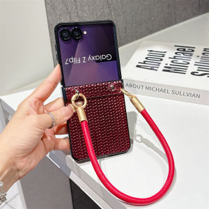szhaiyu | Wrist Strap Rope Woven Pattern Case for Samsung Galaxy Z Flip7 Flip5 Flip6 Phone Cover Z Flip 4 Z Flip 5 Z Flip 6 Z Flip 7 FE