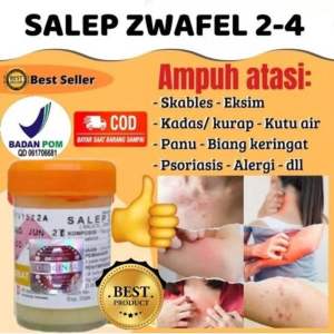 BPOM Salep Gatal Zwafel 24 Orginal Obat Gatel Selangkangan Skabies Eksim Biang Keringat Scabies