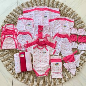 Paket 39 PCS Paket Brojol Seri PINK Paket Lahiran Lengkap Baju dan Celana Bayi Baru Lahir New Born Paket Hemat Bayi Baru Lahir SNI Baru lahir New Born