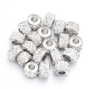 20pcs/lot Shambhala Rhinestone Beads Big Hole Crystal Beads for Jewelry Making Loose Spacer Beads For DIY Bracelet Necklace