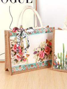 New Year Gift DIY Handmade Linen Bag Canvas Tote Bag Team Building Parent-Child Activity Material Creative Handcraft Toy