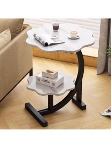 Light Luxury Cream Colored Mobile Side Table
