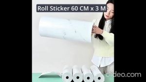 WALLPAPER FOAM PVC MARMER 1 ROLL 60 CM X 3 METER MARBLE FOAM DINDING MOTIF MARBLE STIKER