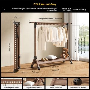 MINGZHI | Compact Folding Adjustable Laundry Rack