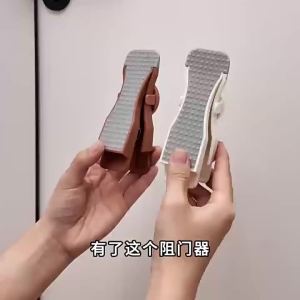 Non Slip Rubber Adjustable Height Door Stopper Wedge Windproof Anti Collision Floor Protector For Home Office Door Use