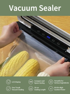 Lecon Portable USB Powered Vacuum Food Sealer 280mm Sealing Length 100W Strong Suction Low Noise Food Saver Machine Black White Option